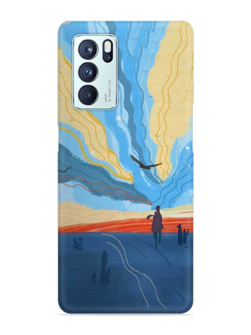 Minimal Abstract Landscape Snap Case for Oppo Reno 6 Pro (5G) Zapvi