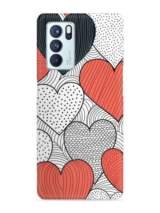 Girly Heart Seamless Snap Case for Oppo Reno 6 Pro (5G)