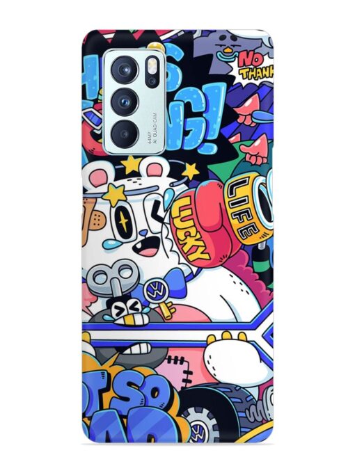 Universal Doodle Snap Case for Oppo Reno 6 Pro (5G) Zapvi