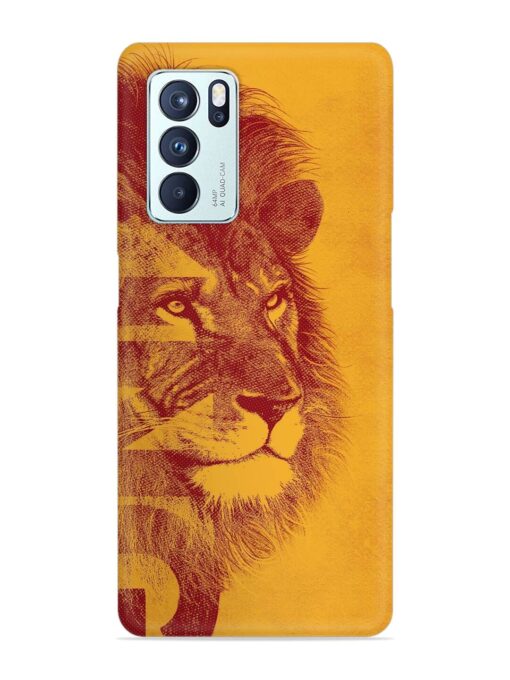 Gold Lion Crown Art Snap Case for Oppo Reno 6 Pro (5G) Zapvi