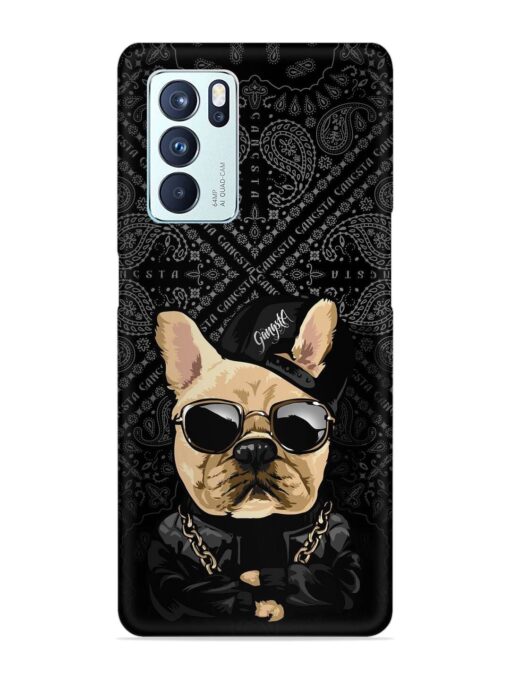 Gangsta Cool Sunglasses Dog Snap Case for Oppo Reno 6 Pro (5G)