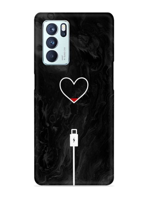 Heart Charging Vector Snap Case for Oppo Reno 6 Pro (5G) Zapvi