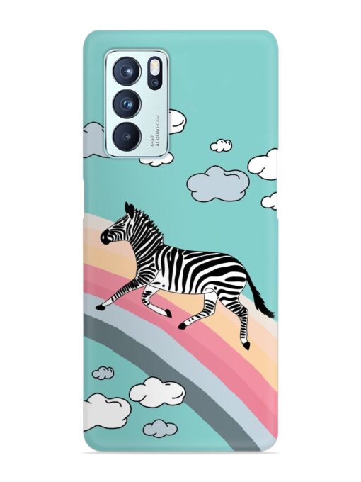 Running Zebra Snap Case for Oppo Reno 6 Pro (5G) Zapvi