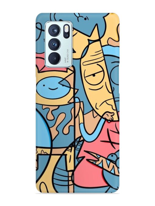 Silly Face Doodle Snap Case for Oppo Reno 6 Pro (5G)