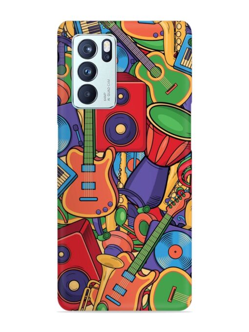 Colorful Music Art Snap Case for Oppo Reno 6 Pro (5G) Zapvi