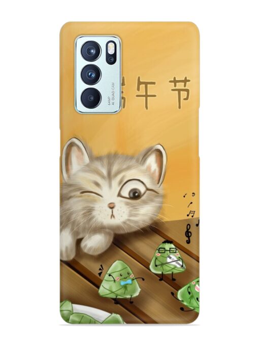 Cat Scorpion Dancing Snap Case for Oppo Reno 6 Pro (5G)