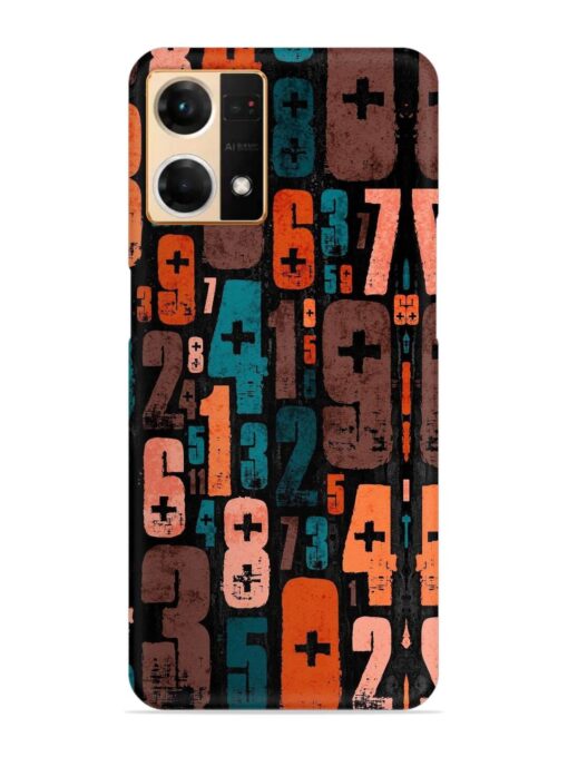 0 To 9 Art Snap Case for Oppo Reno 7 (4G) Zapvi