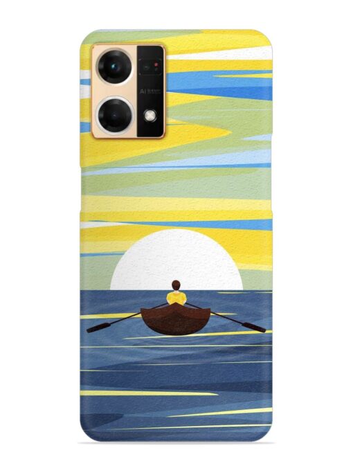 Rowing Person Ferry Paddle Snap Case for Oppo Reno 7 (4G) Zapvi