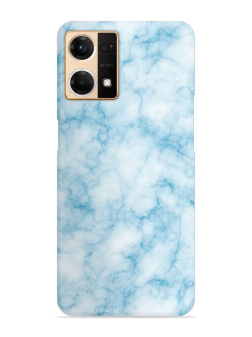 Blue White Natural Marble Snap Case for Oppo Reno 7 (4G) Zapvi