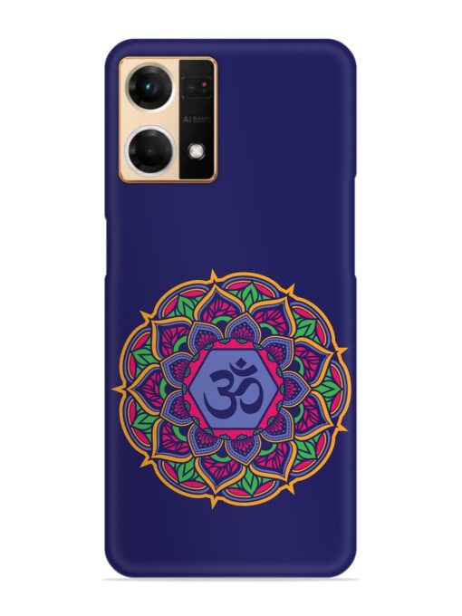 Om Mandala Art Blue Snap Case for Oppo Reno 7 (4G)