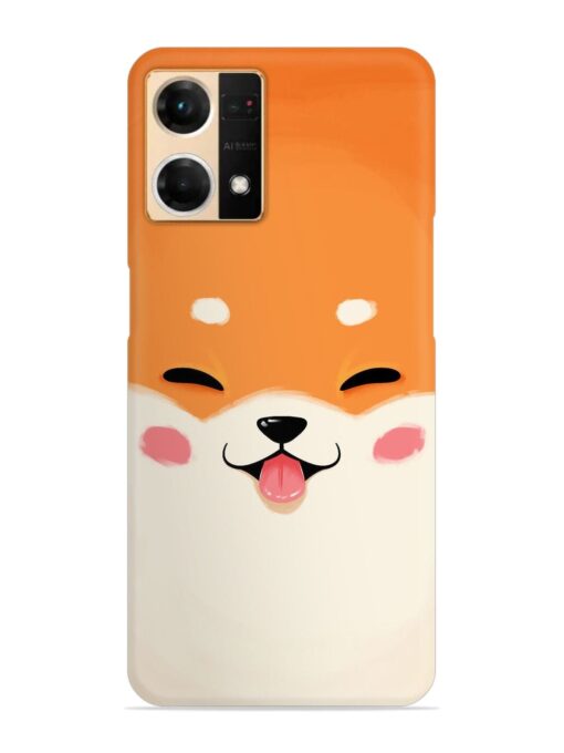 Cute Dog Face Vector Snap Case for Oppo Reno 7 (4G) Zapvi