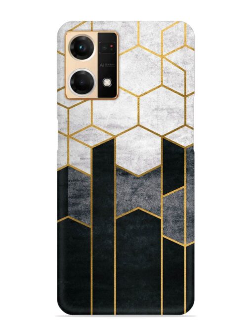 Cube Marble Art Snap Case for Oppo Reno 7 (4G) Zapvi