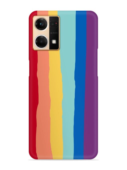 Rainbow Genuine Liquid Snap Case for Oppo Reno 7 (4G) Zapvi