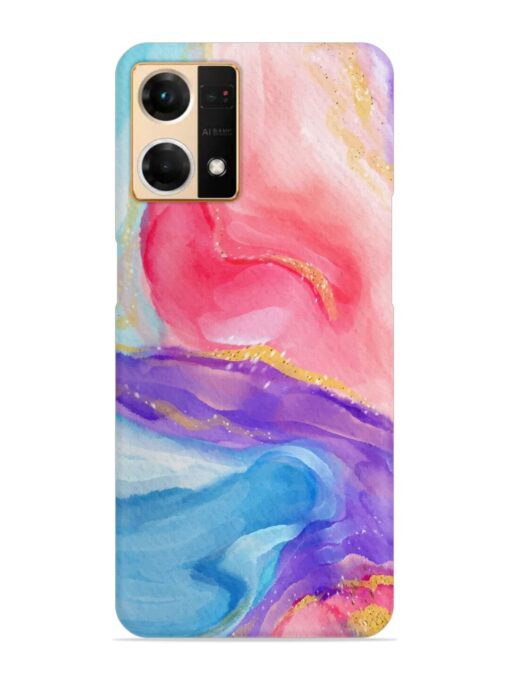 Watercolor Gradient Snap Case for Oppo Reno 7 (4G) Zapvi