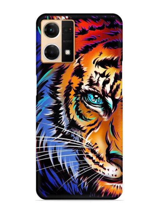 Colorful Lion Art Snap Case for Oppo Reno 7 (4G) Zapvi