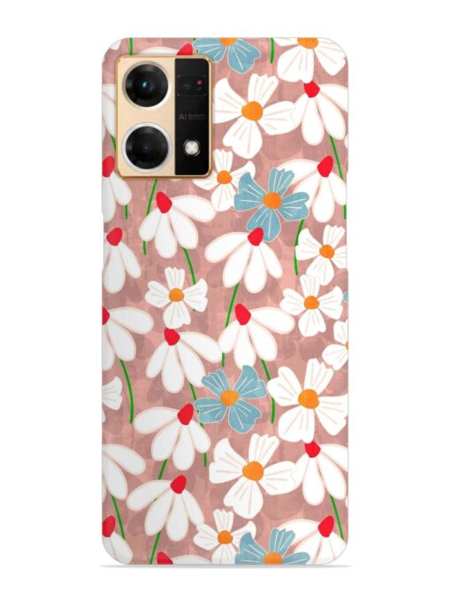 Abstract Petal Flowers Snap Case for Oppo Reno 7 (4G) Zapvi