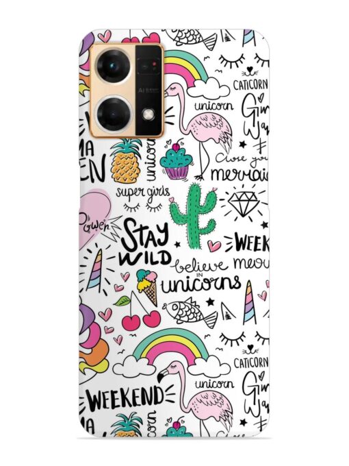 Unicorn Ice Cream Snap Case for Oppo Reno 7 (4G)