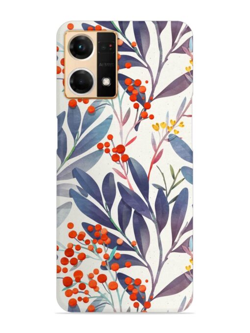 Seamless Floral Pattern Snap Case for Oppo Reno 7 (4G)