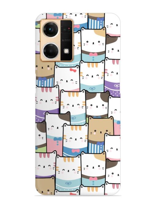 Cute Adorable Cat Snap Case for Oppo Reno 7 (4G) Zapvi