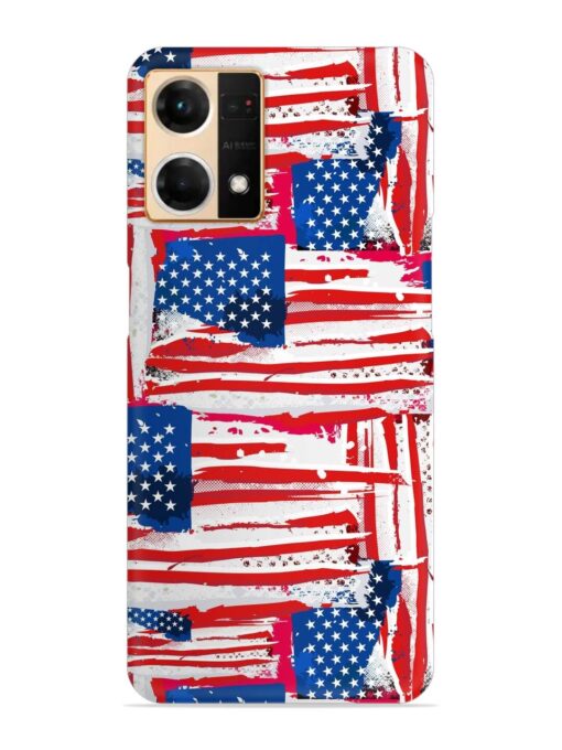 Usa Flag Seamless Snap Case for Oppo Reno 7 (4G) Zapvi