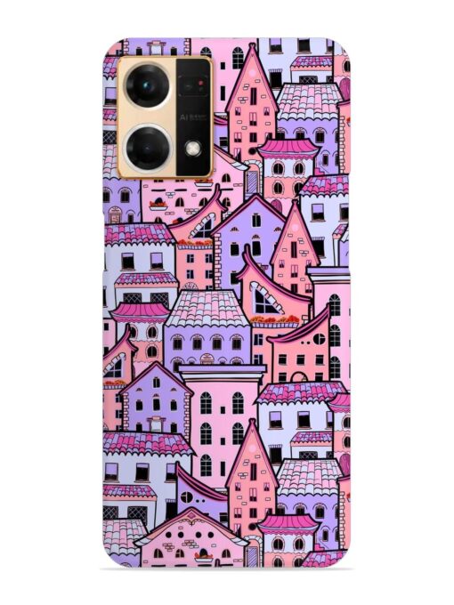 Seamless Pattern Houses Snap Case for Oppo Reno 7 (4G) Zapvi