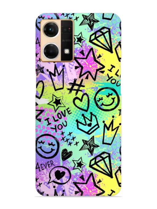 Bright Seamless Pattern Snap Case for Oppo Reno 7 (4G) Zapvi