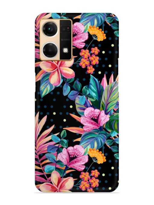 Seamless Floral Pattern Snap Case for Oppo Reno 7 (4G) Zapvi