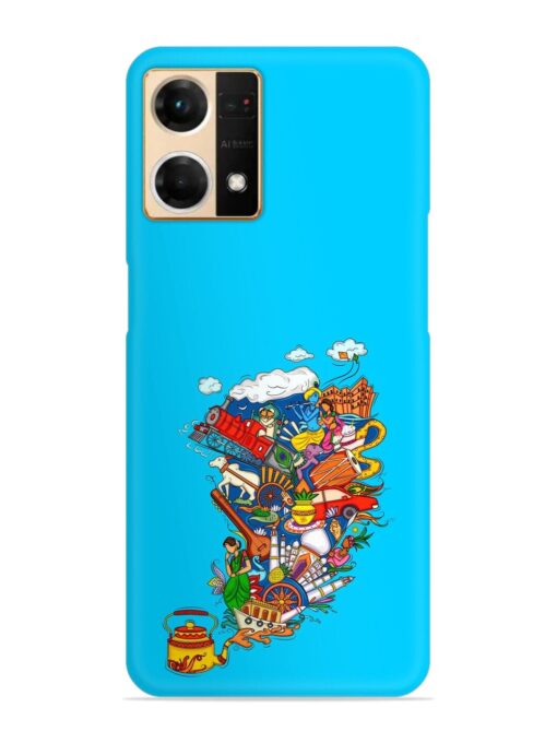 Vector Design Indian Snap Case for Oppo Reno 7 (4G)