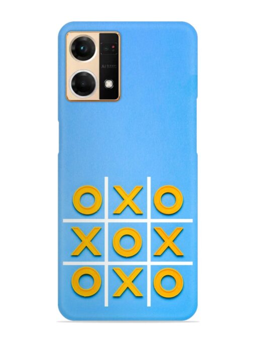 Yellow Plastic Crosses Snap Case for Oppo Reno 7 (4G) Zapvi