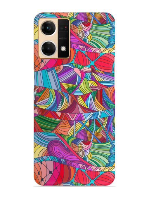 Seamless Patterns Hand Drawn Snap Case for Oppo Reno 7 (4G) Zapvi