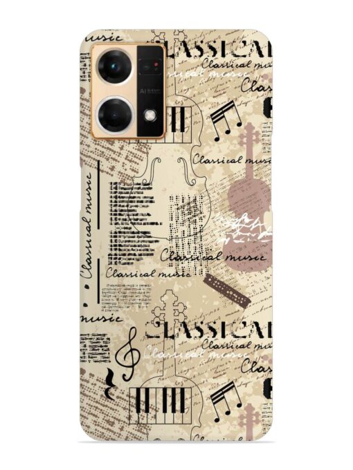 Classical Music Lpattern Snap Case for Oppo Reno 7 (4G) Zapvi