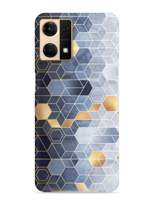 Geometric Abstraction Hexagons Snap Case for Oppo Reno 7 (4G) Zapvi