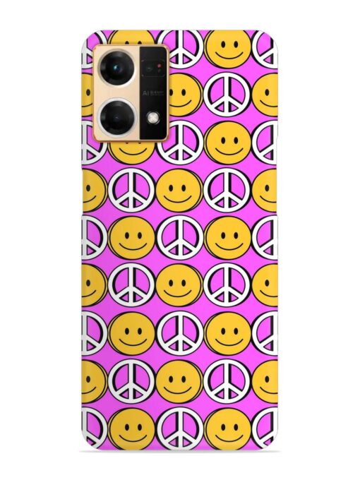 Smiley Face Peace Snap Case for Oppo Reno 7 (4G)