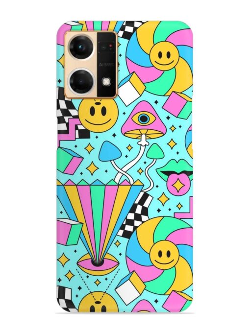 Trippy Rainbow 60S Snap Case for Oppo Reno 7 (4G)