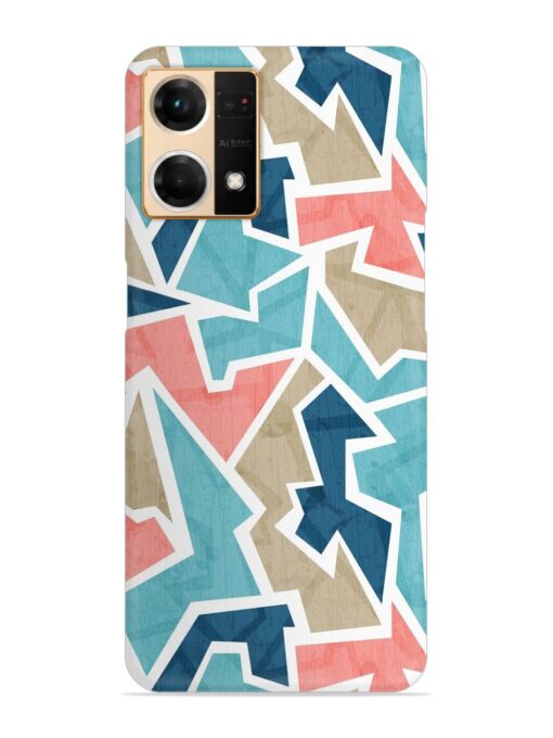 Vintage Geometric Triangle Snap Case for Oppo Reno 7 (4G) Zapvi