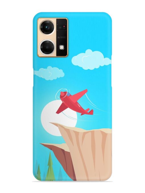 Small Planes In Flight Snap Case for Oppo Reno 7 (4G) Zapvi