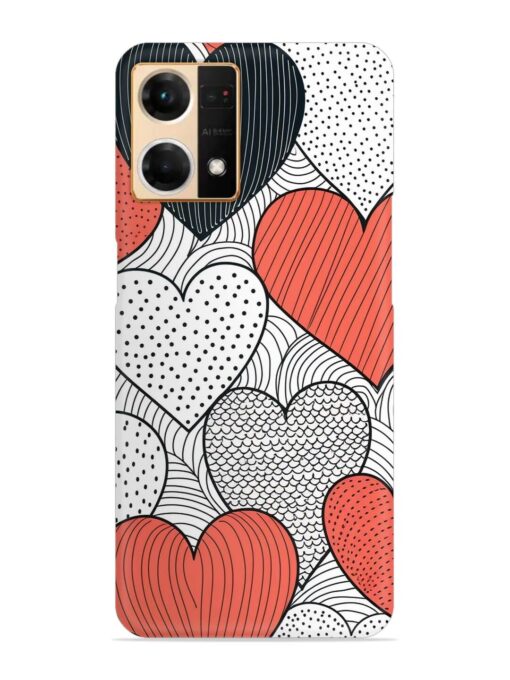 Girly Heart Seamless Snap Case for Oppo Reno 7 (4G)