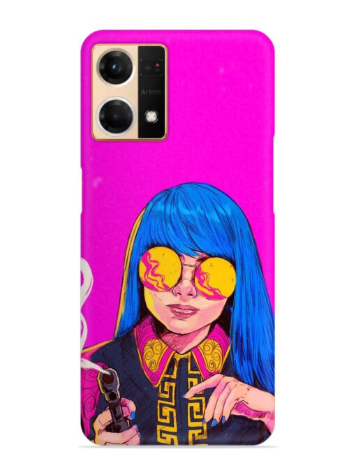 Aesthetic Anime Girl Snap Case for Oppo Reno 7 (4G) Zapvi