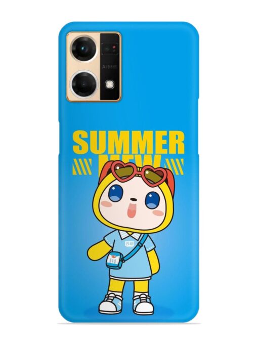 Summer Mew Cartoon Snap Case for Oppo Reno 7 (4G) Zapvi