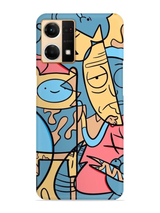 Silly Face Doodle Snap Case for Oppo Reno 7 (4G) Zapvi