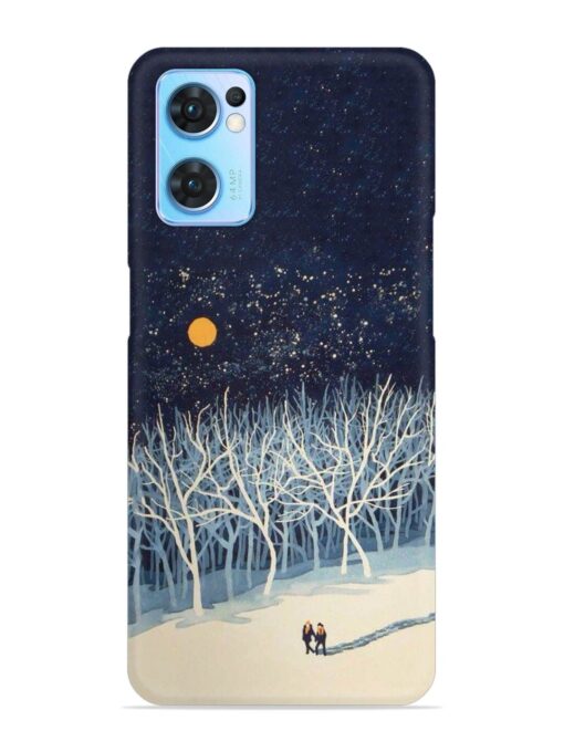 Full Moon Snowshoe Tour Snap Case for Oppo Reno 7 (5G) Zapvi