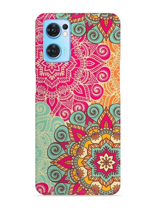 Mandala Seamless Snap Case for Oppo Reno 7 (5G) Zapvi