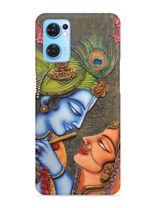 Lord Radha Krishna Flute Art Snap Case for Oppo Reno 7 (5G) Zapvi