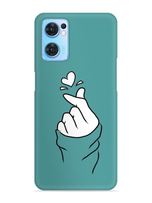 Korean Heart Sign Art Snap Case for Oppo Reno 7 (5G) Zapvi