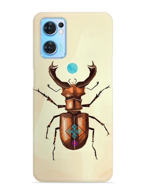 Stag Beetle Vector Snap Case for Oppo Reno 7 (5G) Zapvi