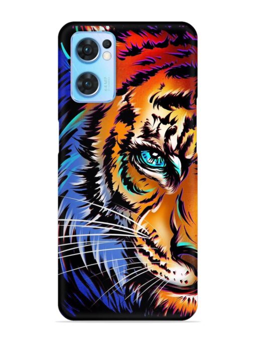 Colorful Lion Art Snap Case for Oppo Reno 7 (5G) Zapvi