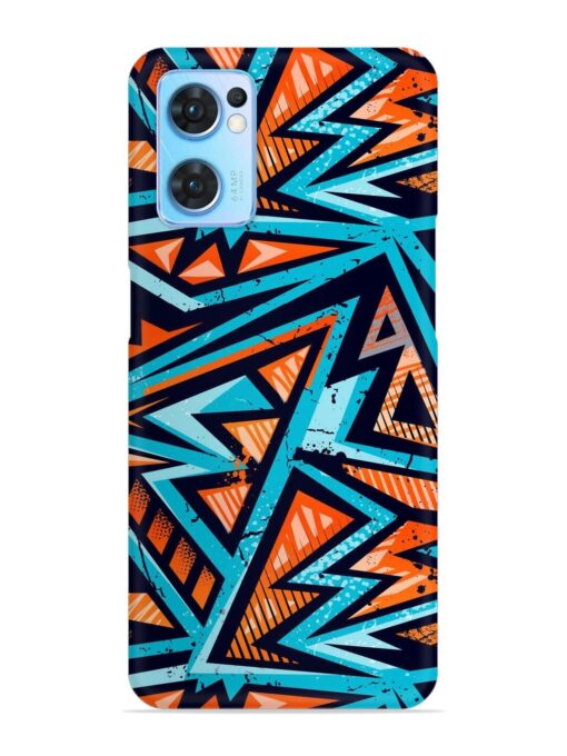 Abstract Seamless Grunge Snap Case for Oppo Reno 7 (5G) Zapvi