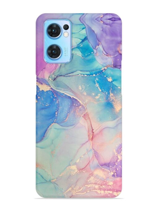 Alcohol Ink Colors Snap Case for Oppo Reno 7 (5G) Zapvi