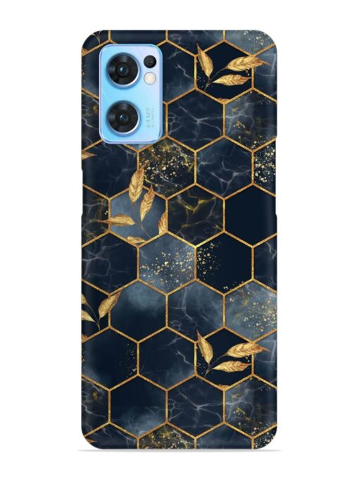 Marble Hexagon Seamless Snap Case for Oppo Reno 7 (5G)