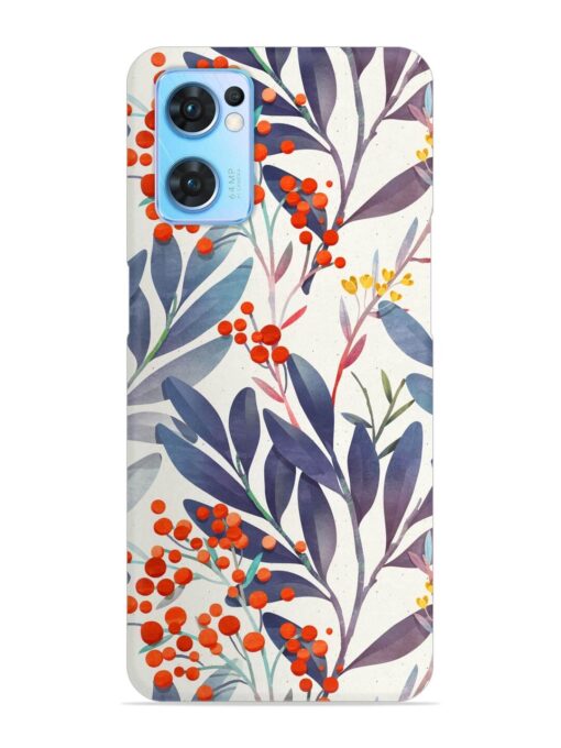 Seamless Floral Pattern Snap Case for Oppo Reno 7 (5G) Zapvi